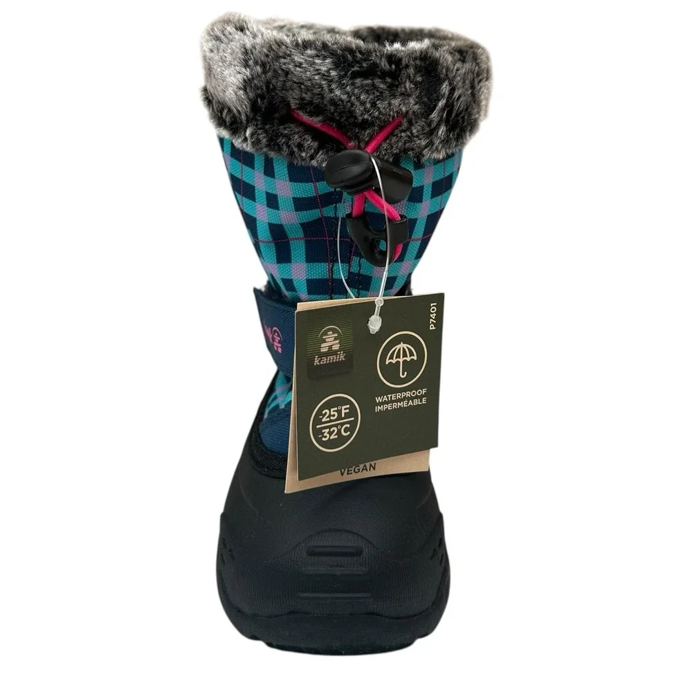 Kamik Toddler Girls Waterproof Snow Winter Boots Size 9 Aqua Pink Navy Teal‎